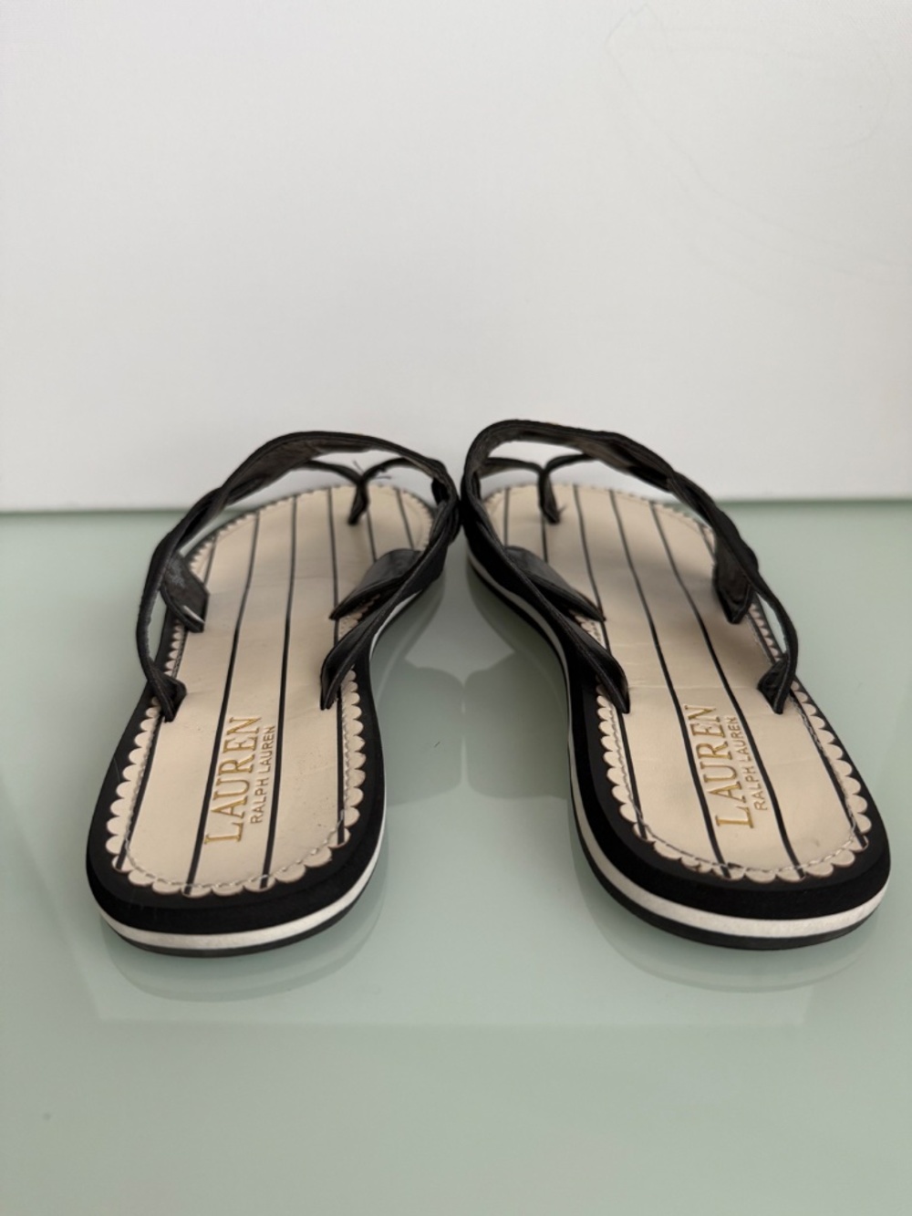 Lauren Ralph Lauren Rosalind Sandals Black Size 9 - Picture 8 of 16